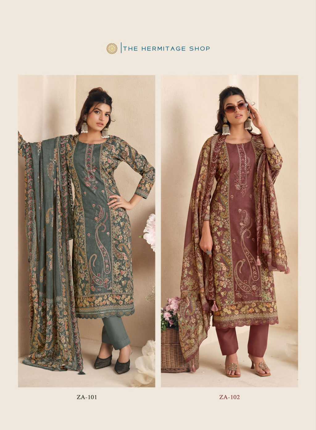 The Heritage Shop Zaira Cotton Salwar Suit Catalog 4 Pcs (19) The Heritage Shop Zaira Cotton Salwar Suit Catalog 4 Pcs - Image 20