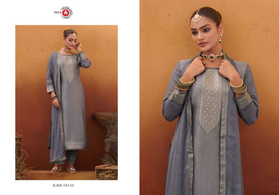 Triple Koyal Vol 9 Muslin Salwar Suit Catalog 6 Pcs (6) Triple Koyal Vol 9 Muslin Salwar Suit Catalog 6 Pcs - Image 7