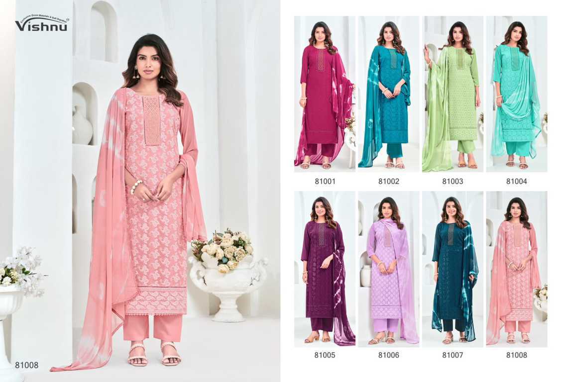 Vishnu Zulfat Vol 7 Georgette Salwar Suit Catalog 8 Pcs (8) Vishnu Zulfat Vol 7 Georgette Salwar Suit Catalog 8 Pcs - Image 9