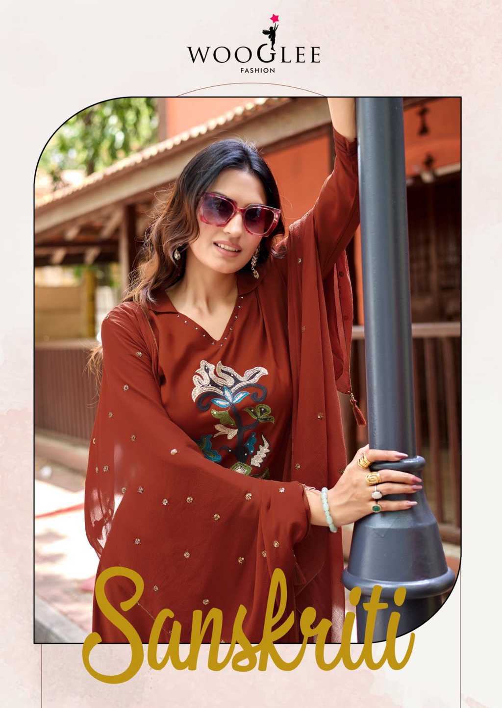 Wooglee Sanskriti Kurti with Dupatta Bottom Rayon Catalog 6 Pcs (2) Wooglee Sanskriti Kurti with Dupatta Bottom Rayon Catalog 6 Pcs - Image 3