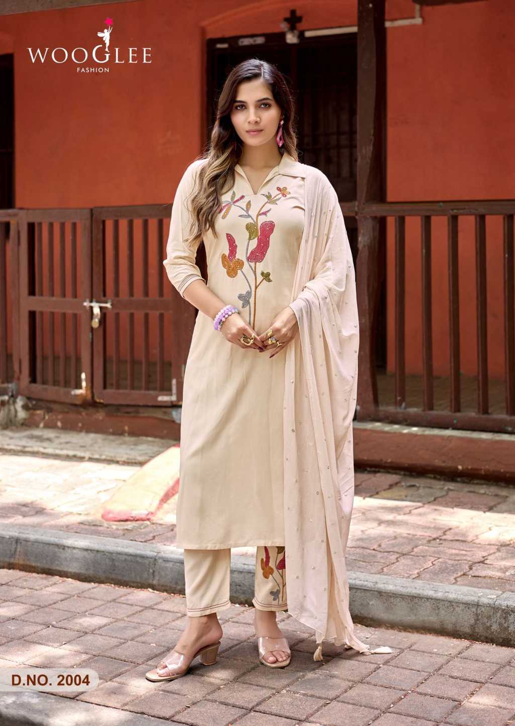 Wooglee Sanskriti Kurti with Dupatta Bottom Rayon Catalog 6 Pcs (7) Wooglee Sanskriti Kurti with Dupatta Bottom Rayon Catalog 6 Pcs - Image 8