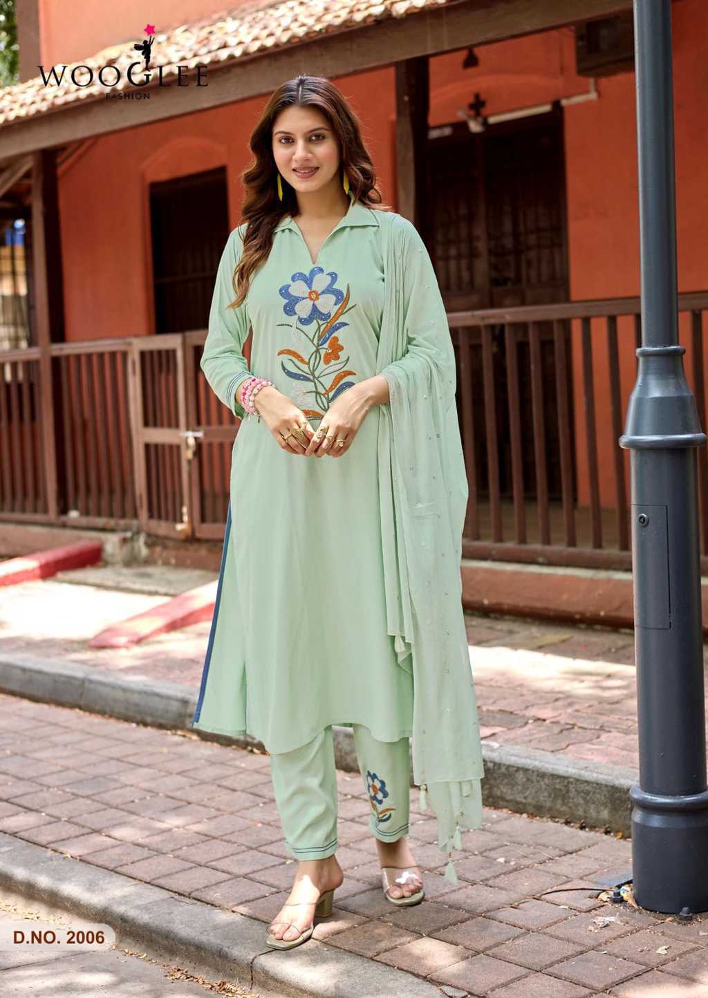 Wooglee Sanskriti Kurti with Dupatta Bottom Rayon Catalog 6 Pcs (9) Wooglee Sanskriti Kurti with Dupatta Bottom Rayon Catalog 6 Pcs - Image 10